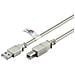 USB AB 300 HiSpeedCert 2.0 3m, USB A, USB B, Maschio / maschio, 2x AWG 24 2x AWG 28 - Foto miniatura 1