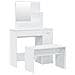 Set Tavolo Da Toeletta Bianco 86,5x35x136 Cm - Foto miniatura 2