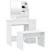 Set Tavolo Da Toeletta Bianco 86,5x35x136 Cm - Foto miniatura 3
