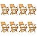 Sedie Da Giardino Pieghevoli 8pz 55x62x90cm Legno Massello Teak - Foto miniatura 1