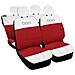 Coprisedili Auto Compatibili Per 500, Made In Italy, Set Di Copri Sedili Anteriori E Posteriori (bicolore Orizz.) Con Copri Poggiatesta Incluso, Tessuto Poliestere, Colore - Bianco \rosso - Foto miniatura 1