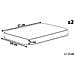 Set Di 2 Cuscini Sedie Da Giardino Giallo E Bianco 37 X 34 Cm Terni - Foto miniatura 2