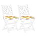 Set Di 2 Cuscini Sedie Da Giardino Giallo E Bianco 37 X 34 Cm Terni - Foto miniatura 5