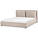 Letto Matrimoniale Contenitore Velluto Beige 180 X 200 Cm Bajonna - Foto miniatura 8