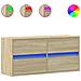 Mobile Tv A Parete Con Luci Led Rovere Sonoma 100x31x45 Cm - Foto miniatura 2