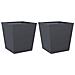Fioriere da Giardino 2 pz Antracite 40x40x40 cm in Acciaio - Foto miniatura 1