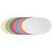 Scheda Moderazione Ovale 190 X 110 Mm Assortita Nei Colori Bianco Azzurro Rosso Giallo Arancione E Verde (umz 11 - Foto miniatura 1