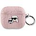 Custodia Per Airpods 3 Con Motivo Karl E Choupette In Rilievo, Rosa - Foto miniatura 1