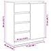 Credenza con Cassetti Rovere Artigianale 71x35x84 cm Truciolato - Foto miniatura 2