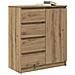 Credenza con Cassetti Rovere Artigianale 71x35x84 cm Truciolato - Foto miniatura 3