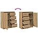 Credenza con Cassetti Rovere Artigianale 71x35x84 cm Truciolato - Foto miniatura 4