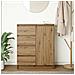 Credenza con Cassetti Rovere Artigianale 71x35x84 cm Truciolato - Foto miniatura 5