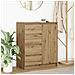 Credenza con Cassetti Rovere Artigianale 71x35x84 cm Truciolato - Foto miniatura 1