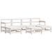 Set Salotto Da Giardino 7 Pz Bianco In Legno Massello Di Pino - Foto miniatura 2