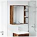 Mobile Da Bagno A Specchio Legno Antico 62,5x20,5x64 Cm Legno - Foto miniatura 3