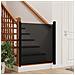 Cancelletto Retrattile Per Animali Domestici Nero 82,5x125 Cm - Foto miniatura 3
