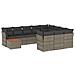 Set Divani Da Giardino 11 Pz Con Cuscini In Polyrattan Grigio - Foto miniatura 2