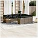 Set Divani Da Giardino 11 Pz Con Cuscini In Polyrattan Grigio - Foto miniatura 1