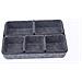 Set Di 8 Organizer Per Cassetti In Tessuto Darkgrey - Foto miniatura 1