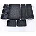 Set Di 8 Organizer Per Cassetti In Tessuto Darkgrey - Foto miniatura 2