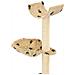 Lusso Casadino -  Albero Per Gatti Tiragraffi Sisal 105 Cm Zampe Stampate Beige - Foto miniatura 4