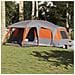 Tenda da Campeggio con Portico 9 Persone Grigio e Arancione - Foto miniatura 1