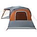 Tenda da Campeggio con Portico 9 Persone Grigio e Arancione - Foto miniatura 6