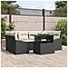 Set di Divani da Giardino in 7 Pezzi con Cuscini Nero Rattan PE - Foto miniatura 2