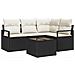 Set Divano da Giardino  a 4 Pezzi con Cuscini Rattan Polvere di Caffè, Divano da Giardino a 2 Posti  con Cuscini Rattan Nero - Foto miniatura 1