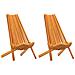 Sedie da Giardino Pieghevoli 2 pcs in Legno di Acacia - Foto miniatura 1