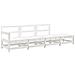 Set Salotto da Giardino 4 pz Bianco in Legno Massello di Pino - Foto miniatura 1