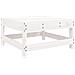 Set Salotto da Giardino 4 pz Bianco in Legno Massello di Pino - Foto miniatura 6