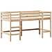 Letto Soppalco con Scala e Tetto 90x190 cm Legno Massello Pino - Foto miniatura 5