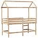 Letto Soppalco con Scala e Tetto 90x190 cm Legno Massello Pino - Foto miniatura 8