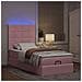 Struttura Letto Pouf con Materassi Rosa 100x200 cm Velluto - Foto miniatura 3