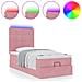 Struttura Letto Pouf con Materassi Rosa 100x200 cm Velluto - Foto miniatura 5