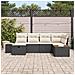 Set Divano da Giardino 6 pcs Nero 55 x 62 x 69 cm Poly Rattan - Foto miniatura 3