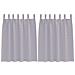 Tende con tende 2 pcs Grigio Metallico 140x140cm Poliestere - Foto miniatura 1