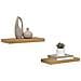 Scaffale da parete 2 pcs Marrone 50 x 23 x 4 cm - Foto miniatura 3