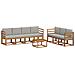 Set di divani da esterno 8 pcs Grigio Naturale e Chiaro - Foto miniatura 1
