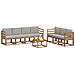 Set di divani da esterno 8 pcs Grigio Naturale e Chiaro - Foto miniatura 3