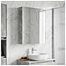 Mobiletto per specchio da bagno Grigio cemento - Foto miniatura 2