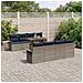 Set Divano da Giardino con cuscino 7 pcs grigio e blu navy - Foto miniatura 3