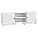 Mobile TV Bianco Lucido 150 x 31 x 50 cm Legno ingegnerizzato - Foto miniatura 1