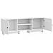 Mobile TV Bianco Lucido 150 x 31 x 50 cm Legno ingegnerizzato - Foto miniatura 3