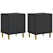 Armadio da Notte 2 pcs Nero 43 x 34,5 x 50 cm - Foto miniatura 1