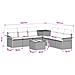 Set di divani 8 pz Nero Rattan sintetico e Acciaio - Foto miniatura 2