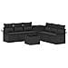 Set di divani 8 pz Nero Rattan sintetico e Acciaio - Foto miniatura 1