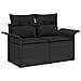 Set di divani 8 pz Nero Rattan sintetico e Acciaio - Foto miniatura 8