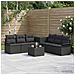 Set di divani 8 pz Nero Rattan sintetico e Acciaio - Foto miniatura 10